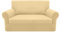 Granbest Stretch 2 Sitzer Bezug sofaüberwurf weicher Mikrofaser Couchbezug Rutschfester Sofabezug Elasthan Couch überzug Möbelschutz für Hunde, Haustiere (2 Sitzer, Aprikosengelb)