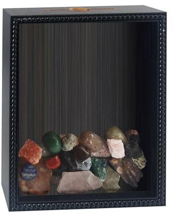 FramePro Ticket Shadow Box Frame with Slot Memory Box Black 8x10 Concert Display Case and Keep Deep Photo Frame for Flowers Medals Tabletop and Wall Hanging