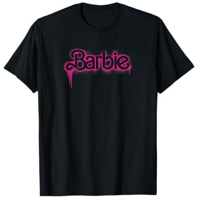 Barbie - Vernice spray rosa Logo Maglietta