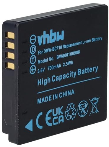 vhbw 1x Akku kompatibel mit Panasonic Lumix DMC-FS10 | DMC-FS6, DMC-FS25, DMC-FS42, DMC-FS12, DMC-FS15 Kamera (700 mAh, 3,6 V, Li-Ion)