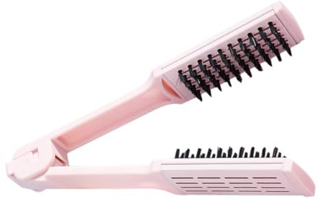 Healeved Brosse Lissante Pliable Forme De v Peigne De Coiffure Pour Cheveux Épais Outil De Style Portable Pour Lissage Et Bouclage