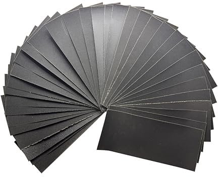 Aventurine 36pcs Sandpaper 120 to 2000 Grits, Wet and Dry Sandpaper 9x3.6 Inch for Cars Polishing Metals Walls Wood Furniture Sanding, 120 150 180 240 320 400 600 800 1000 1200 1500 2000 Grit Sheets