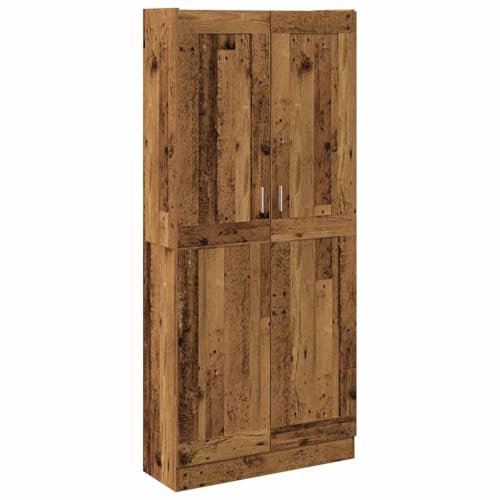 vidaXL Highboard Altholz-Optik 82,5x30,5x185 cm Holzwerkstoff, Sideboard, Beistellschrank, Aufbewahrungsschrank, Schrank, Lagerschrank, Hochschrank