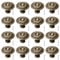 YSDMY 16 Pcs Antique Bronzy Cabinet Knobs,Vintage Cabinet Handles Cupboard Handles 30mm Retro Bronze Drawer Pull Knobs, Pull Handle for Cupboard Wardrobe Furniture Hardware