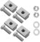 GLEAVI 4 Sätze Anhängerschienenmuttern T Nut Hardware Dachgepäckträger T Bolzen Zurrgurte T Nut Schrauben T Schienenmuttern Ladeflächenschienenkappe T Nut Muttern LKW Muttern T