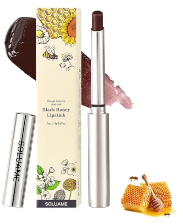Lip Tint Black Lipstick Tinted Lip Balm for All Skin Tones Create a Glamorous Makeup Versatile Colours & Moisturising Lips(1.9g Honey Lipstick)