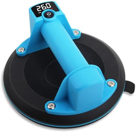 YIYEGO Elektrischer Vakuum-Saugheber für Fliesen, Glas & Marmor | 260KG Tragkraft, LCD-Display, Automatische Nachsaugung, 2500mAh Akku, 8 Zoll, bis zu 7 Std Laufzeit