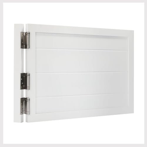 Puerta Abatible de café, Puerta Vaiven de salón de Madera Maciza prefabricadas, Interior Puertas Batientes con Cierre automático,Blanca,70x90cm