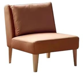 DIANXI Kleine Sofas Mid-Century Modern Kleines Sofa, Einzelsofa, Stuhl, armloser Polsterstuhl, geeignet for Schlafzimmer/Büro/Leseraum Sofa fürs Schlafzimmer(B)