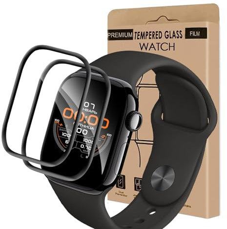 Bodyguard [2 Pièces Verre Trempé pour Apple Watch Series 10(46mm) Vitre Protection [Sans Bulle] [Haute Sensibilité] [Anti Rayures] [Couverture 3D] HD Protection Écran pour Apple Watch 10 46mm Film