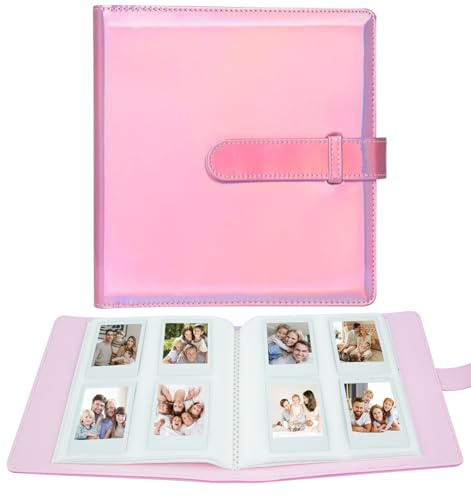 256 Pockets Photo Album for Fujifilm Instax Mini LiPlay 13 12 11 90 70 9 8+ 8 7S Instant Camera/Mini Link SP-1 Printer, Polaroid Snap Touch PIC-300 Z2300 Mint Camera Printer (Magic Pink)