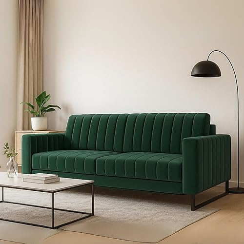 Agritrade AK LOFT SB Sofa Bed with Storage and Spring Mattress Sleep Function Green