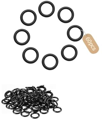 PDKKFF 100 Stück Gummi O Ringe Dichtungsringe 5mm Außendurchm Schwarz | Nitrilkautschuk O-Ring für Wasserhahn, Automotive, Hochdruckreiniger, Rohre(2mm Innendurchm, 1,5mm Breite)