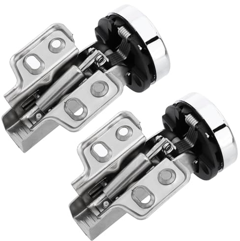 HONMEET 2 Cerniere Idrauliche per Sportelli in Vetro per Armadi e Vetrine Cerniere Ammortizzate Regolabili Antiruggine Installazione Silenziosa per Armadietti e Cantinette