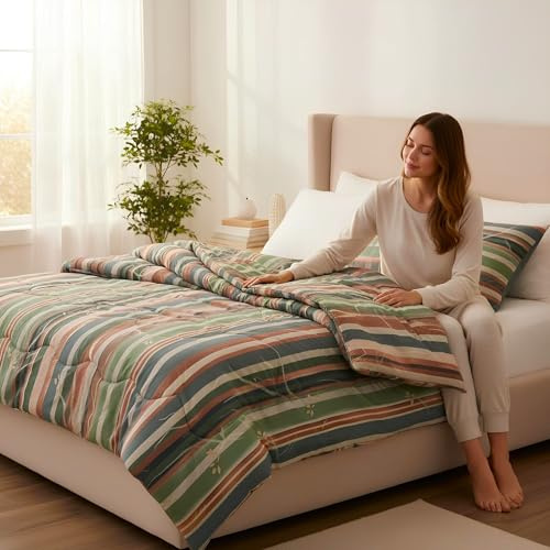 Bassetti Trapunta Matrimoniale Invernale Grove 260x260 cm in Cotone con Imbottitura 320 g/m² Anallergica – Made in Italy