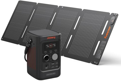 Jackery E300D Tragbare Powerstation mit 40W Air Solarpanel