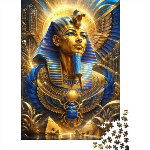 Pharao Pyramide Skarabäus Puzzle, 1000 Stück Für Erwachsene Hohe Qualität | 38x26cm Karton, Gehirntraining, Geburtstagsgeschenk, Konzentrationsförderung, Präziser Zuschnitt