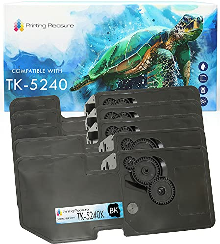 5 Toner kompatibel zu TK-5240 für Kyocera ECOSYS M5526cdn M5526cdw P5026cdn P5026cdw - Schwarz/Cyan/Magenta/Gelb, hohe Kapazität (BK 4.000 & C/M/Y 3.000 Seiten)
