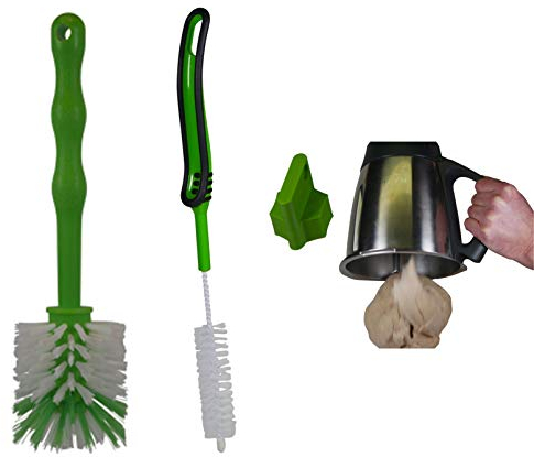 HG Verlag BT Set Teiglöser + Spülbürsten Bürste Ideal für den Thermomix TM6 TM5 sowie Mixertöpfe usw. (3X grün)