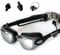 Hersvin Schwimmbrille (M/0 bis M/-8,0) UV400 Anti-UV Anti Nebel Schutzbrille für Erwachsene Männer Frauen Kinder (Schwarz, M/-1,5)