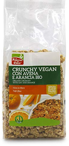 La finestra sul cielo, Crunchy vegan con avena e arancia bio, vegan, 375g