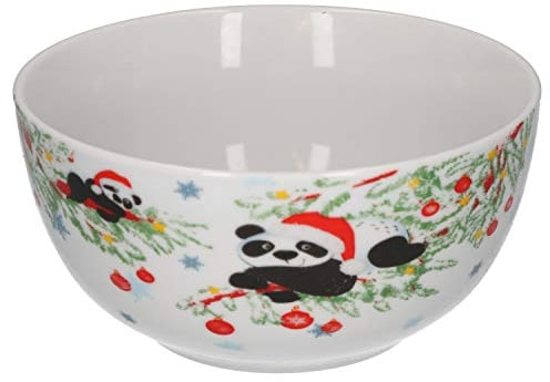 Van Well 6er Müslischale Weihnachten I Weihnachtsgeschirr Set I Geschirr Weihnachten I Weihnachtsporzellan I Müslischalen Set 600 ml I Kaffeeservice weihnachtlich I Porzellanschale