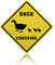 GLOBLELAND 1 Pack Duck Crossing Sign, 10x10 Zoll 40 Mil Aluminium Tier Warnschilder, UV Geschützt Reflektierend Und Wasserdicht, Schwarzer Text Mit Gelbem Hintergrund