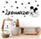 STICKER DESIGN Adesivo nome personalizzato, Scritta con Nome adesivo personalizzato con Stelline, Sticker Personalizzati per Cameretta Bambini, Scritte adesive personalizzate per Pareti e Mobili