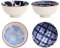 Boho Snack-Schale 4-er Set aus Porzellan - Deko-Schüssel im einzigartigen orientalischen Design - edle Geschirr-Schüssel für Snacks, Kekse, Desserts, Nüsse, Plätzchen, Obst - ca. 500 ml (Design 3)