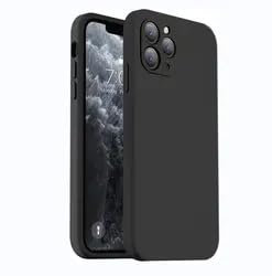ameego Premium Liquid Silicone Case for iPhone 11 Pro - Full Protection, Anti-Scratch, Shockproof, Wireless Charging, Dust-Resistant, Lanyard-Friendly Design (Black)