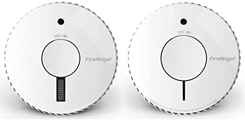 FireAngel Optical Smoke Alarm with Escape Light & 3 Year Replaceable Batteries, FA6611-R, White & FireAngel Optical Smoke Alarm with 10 Year Sealed For Life Battery, FA6620-R, White