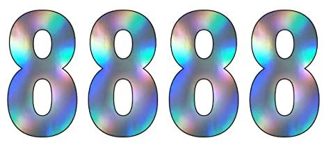 【Pack of 4】Multi Shine Silver Wheelie Bin Number (0) Self Adhesive Water Resistant Stickers, 7 Inches Bin Numbers for Wheelie Bins Dustbins Garbage bins (8)