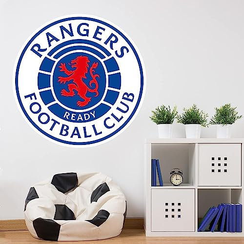 Rangers Wandtattoo – Wappen + Aufkleber-Set Fußballkunst (120 cm Breite x 120 cm Höhe)