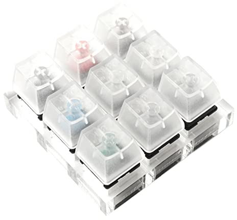 WANSUPYIN 2023 Acrylic 9-Key Switch Tester Mechanical Keyboard Sampler Keycap Switch for Cherry MX