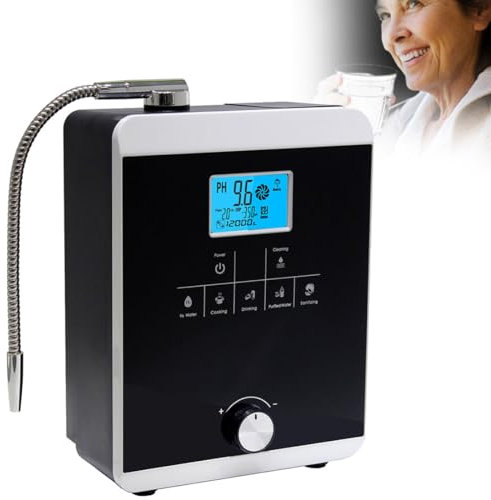 Wasserreiniger für zu Hause, Wasserionisator, bis zu -800 mV ORP, pH 2,8–11 alkalisches saures Wasser, sofortige Erwärmung, 8000 Liter pro Filter, 7 Wassereinstellungen