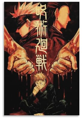Anime Jujutsu Kaisen Poster Gojo Satoru (19) Leinwand Poster Wandkunst Bild Drucke Hängende Foto Dekor Home Poster Kunstwerke 50 x 75 cm