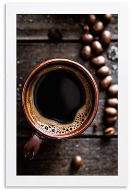 WEbol Poster mit frisch gebrühtem Kaffee, Zimmer, Wohnzimmer, Dekoration, moderne ästhetische Wandkunst, Geschenk für Freunde, Bett, ungerahmt, 20 x 30 cm