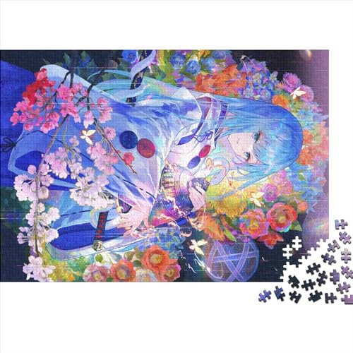 Anime-Mädchen 1000 Stück Puzzles Für Erwachsene Stress Abbauen Familien-Puzzlespiel 1000-teiliges Puzzle Manga Lernspiel Spielzeug Geschenk 1000pcs (75x50cm)