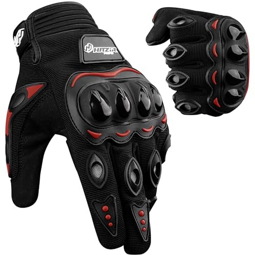 Guantes de Moto para Hombre - Pantalla Táctil en Dedos, Guantes de Moto para Carreras, para Bicicleta, Motocross, Escalada y Más Actividades al Aire Libre