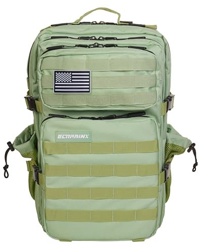 ELITRAINX Elitex Training Rucksack, 45 l, wasserabweisend, für Patch-Bereich, Flugzeugkabine, Fitnessstudio, Computerfach, Oxford 1000D, Kiwi, 45 Litros