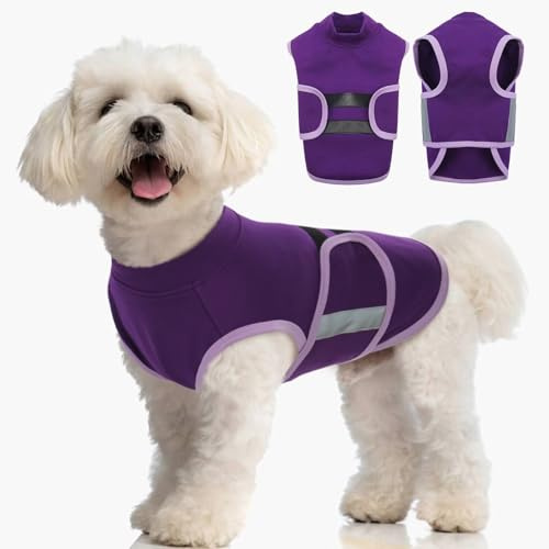 IECOii Chaleco de ansiedad para perros, cómodo chaleco calmante para mascotas, ajustable, para aliviar la ansiedad, tormentas, fuegos artificiales, separación, viajes, visitas al veterinario, camisa