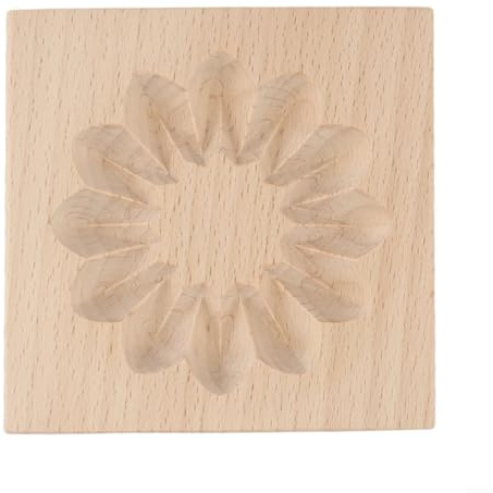 Wooden Cookie Cutter and Biscuit Press Set, 3D Embossing with Animal Pattern Stamp, Easy-to-Clean Baking Tool for Kids and Adults, Versatile for Cookies, (Snowflake)