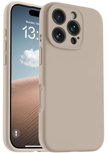 OTOFLY Magnetic for iPhone 16 Pro Case,Compatible with Magsafe,Classic Liquid Silicone Mobile Phone Case,Integrated Camera Control Button,Anti-Scratch Microfiber Lining, Light Coffee Brown