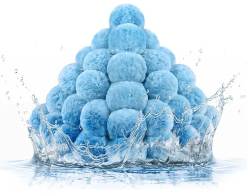 Palline filtranti per Piscina 1000 g, Blu Filtro Balls Sfera Filtrante per Piscine, sostituisce 35 kg di Sabbia filtrante, Pompe di filtrazione e acquari