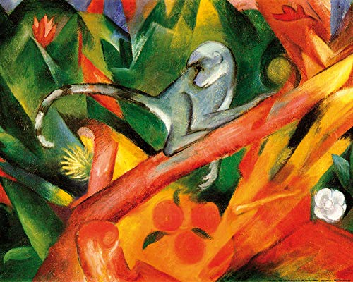 1art1 Franz Marc Poster Das Äffchen, 1912 Kunstdruck Bild 50x40 cm