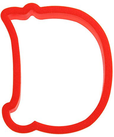 Curly Letter D Cookie Cutter 4 Inch - Hand Made in the USA - Food Safe 3d Printed Plastic - CookieCutterCom