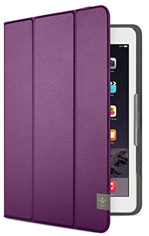 Belkin F7N319btC01 Tri-Fold Folio Custodia per iPad Air e iPad Air 2, Granato (compatibile con il nuovo iPad)