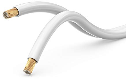 Manax Câble de haut-parleur 2 x 0,75 mm² CCA (câble d’enceinte / câble audio)