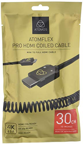 Atomos ATOM4K60C3 HDMI Kabel Mini 30 cm, Cast Connector (60 cm Extended) schwarz