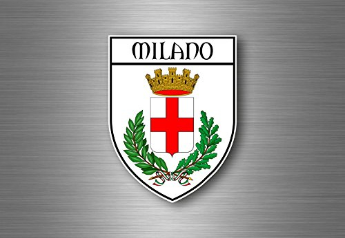 Aufkleber sticker autoaufkleber wappen schild flagge mailand italien